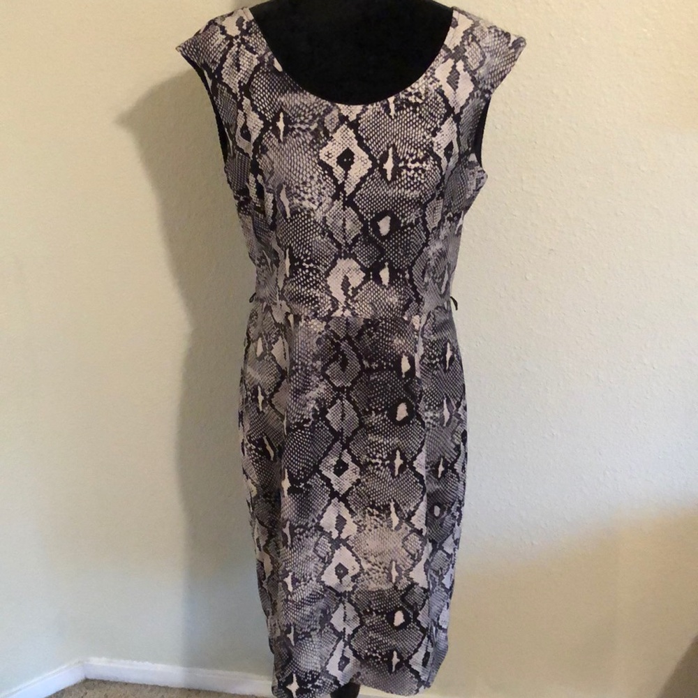 London Times Snake Print Dress Size 14